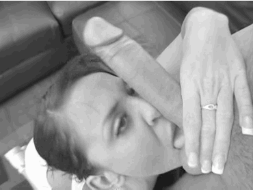 pretty bitch slaps herself with a hard dick
