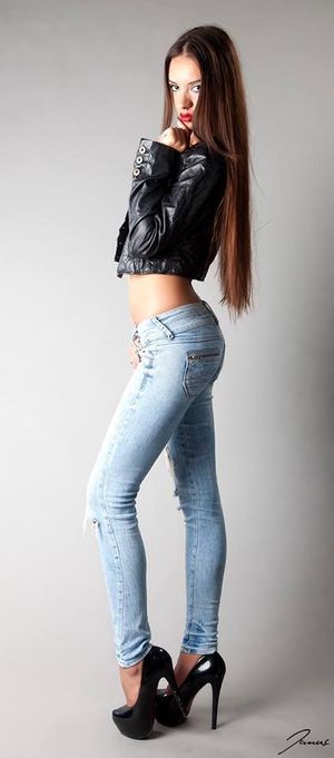 Long legs in jeans