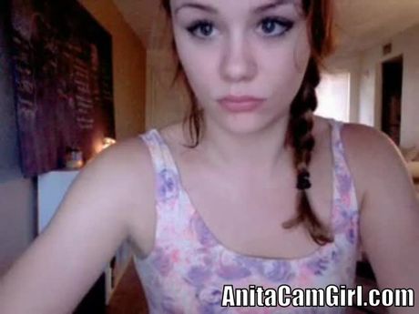 Nasty redhead teen deepthroating dildo