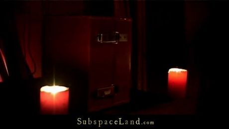 Trapping her cute head into a bondage box, Master gets his new sex slave into a fantasy of spank, slap and whip