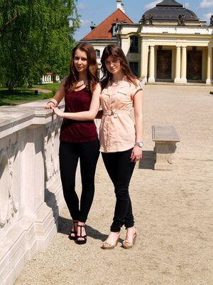 Sexy chicks outdoors