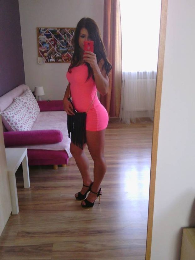 Going out in pink dress