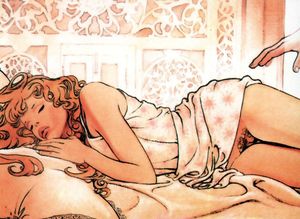 Women in art - Girl at rest...for now - By Milo Manara