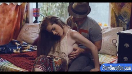 Hippie chick Penny Brooks fucked hard in many positions