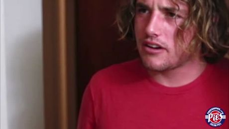 Sexy blonde teen Delilah gets her tight pussy pounded hard by her boyfriends big hard and long dick on her couch. The guy then fucked her.