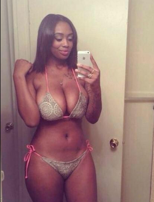 Busty Black in Bikini