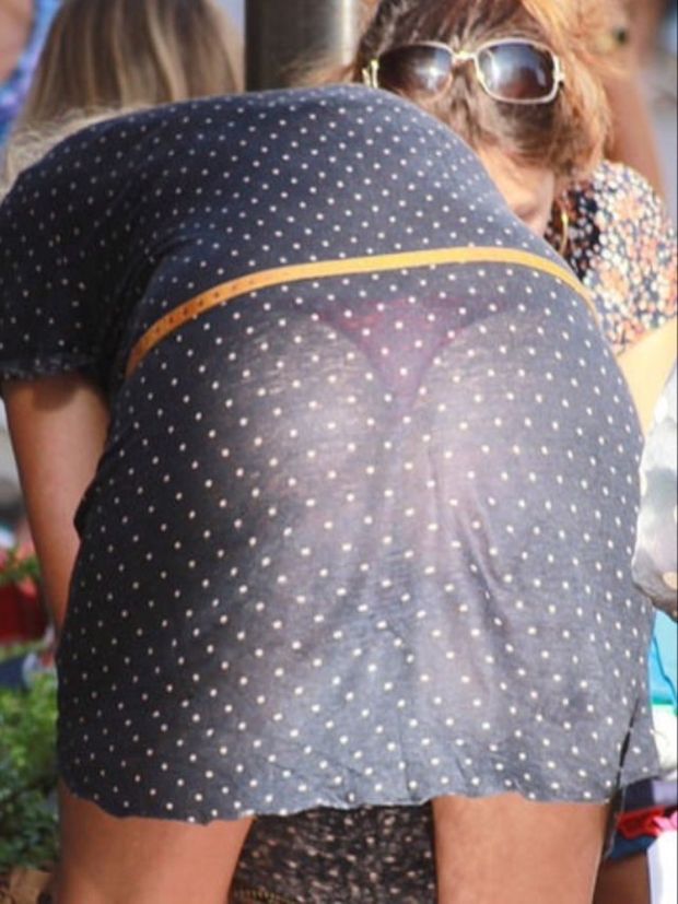 Panties through dress