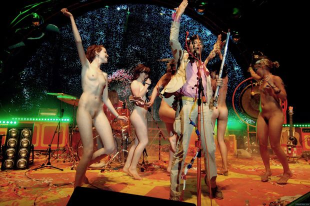 Naked colorful concert