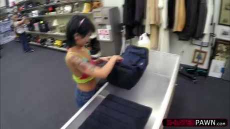 Hot and petite asian wants to sell her massage stuff and wants seven hundred fifty for it. Shawn gives her a different offer.