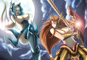 diana and leona fight by TorahimeMax