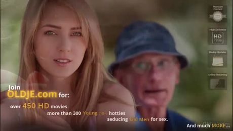 Old man caught by a blonde teen masturbating end up having hard sex, lustful cunnilingus and blowjob with facial cum