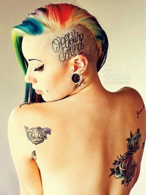 A Beautiful Fashion and Tattooed Girl