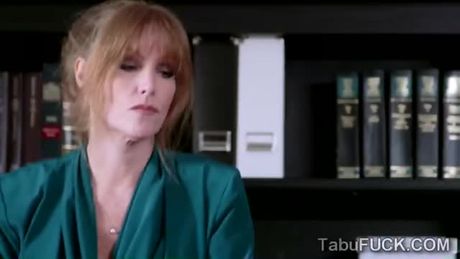 big breasted red head MILF teaches stepson about sex