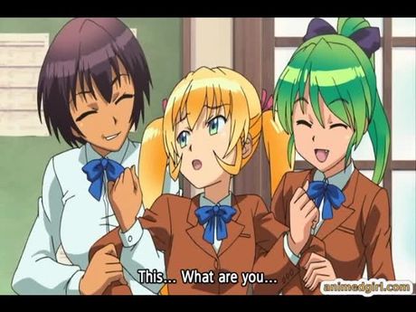 Swimsuit anime shemale cutie gets sucked her bigcock