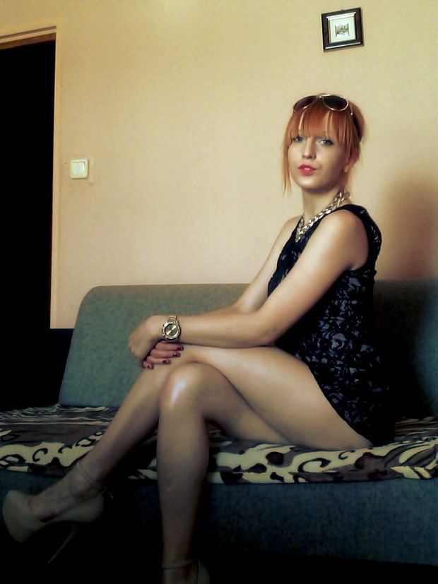 Redhead in high heels