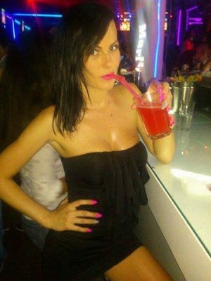 Busty braless club slut