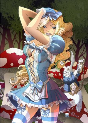 Alice in wonderland cover color by qualano