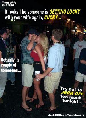 Saw my wife between two guys like this at a bar just a few weeks ago, both of ‘em making out with her and reaching into her panties…