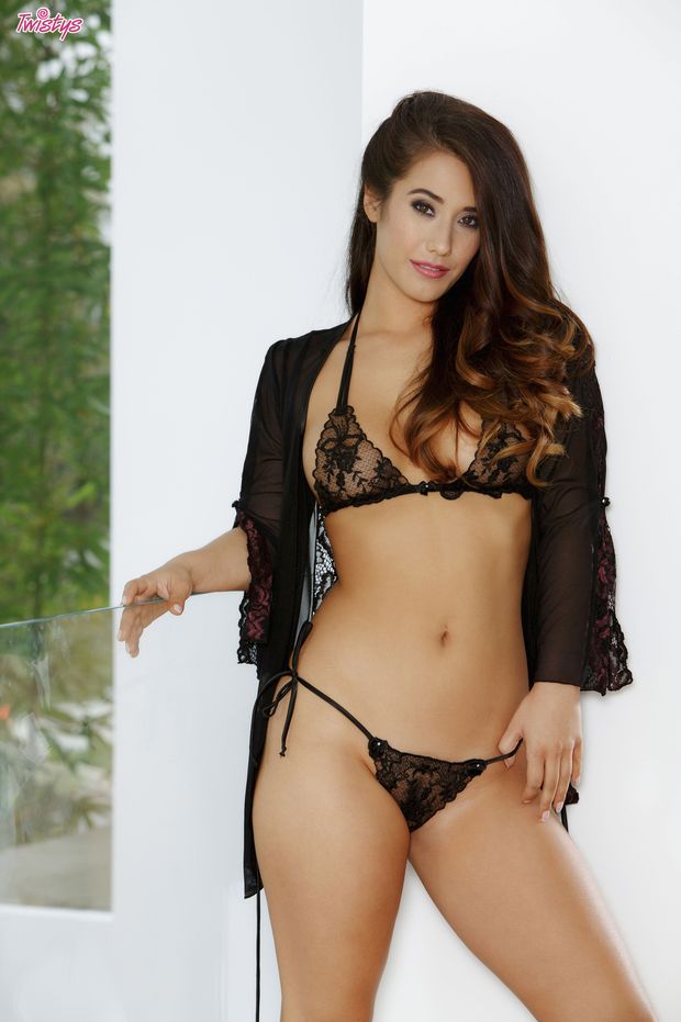 Eva Lovia shows you that sweet shaved pussy of hers