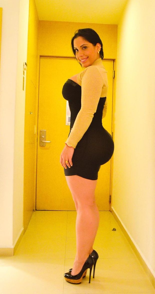 Big ass in black dress