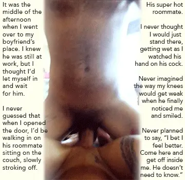 i let his roommate into me