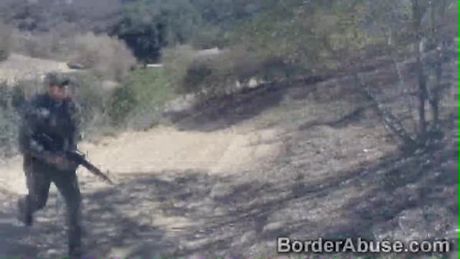 Border patrol captures a gorgeous foreign beauty crossing