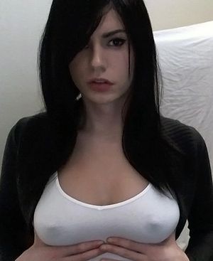 Kalindra grabbing her perky tits