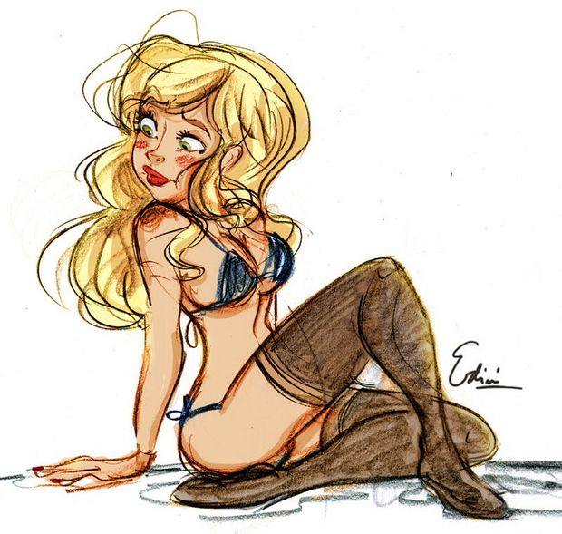 Good girl art - Cute blonde - By Samantha Erdini