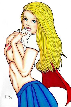 Sexy Supergirl toon - Coy