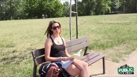 Pretty tattooed babe Ani gets banged hard by a total stranger.