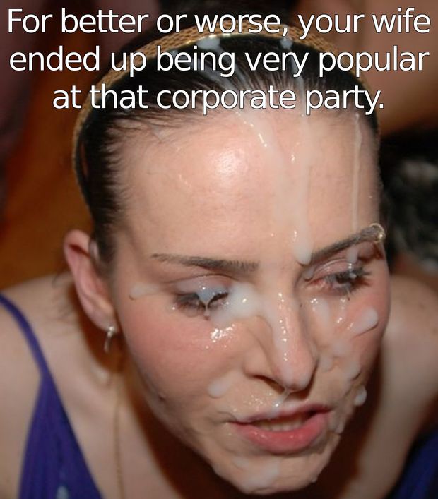 Cheating Wife Gets a Bukkake At The Corporate Party