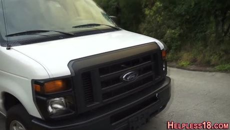 Fooled teeny swallows cum