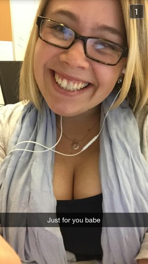 Snapchat glasses girl cleavage