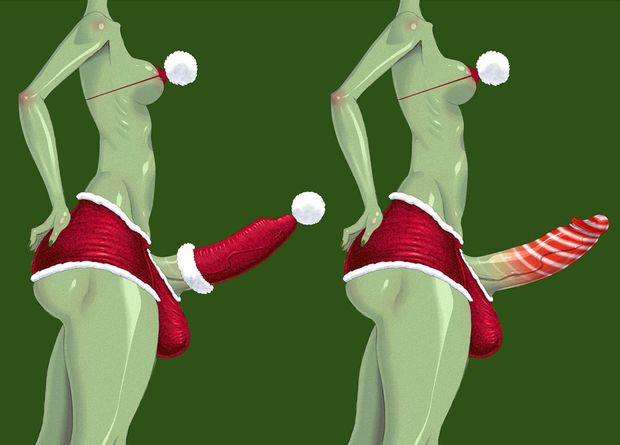 Candy-Cane Futa Elf