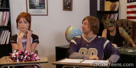 Slutty schoolgirl turns innocent ginger in a filthy slut