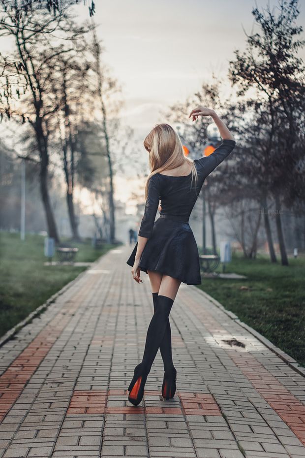 lil black dress for slutty girl