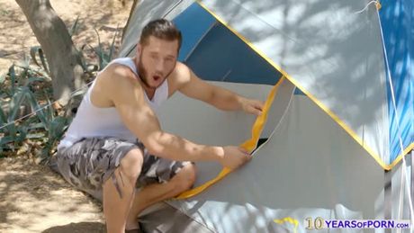 Busty vixen Dillion Harper fucked and jizzed inside the tent