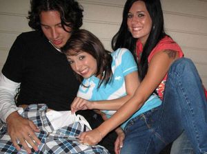 Free porn pics of Teen fucks her man in front of her friends 4 of 17 pics