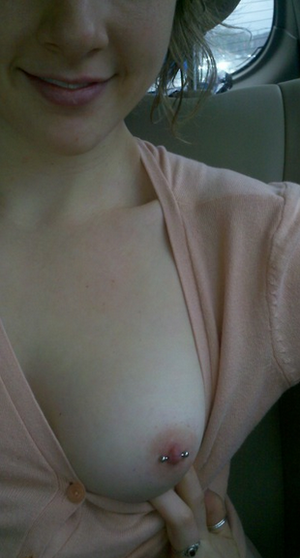 flash em! Have a peek... nipple piercings