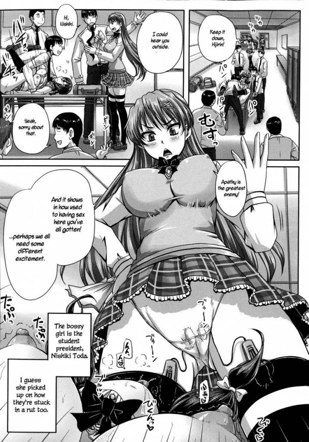 2 School Girls Have An Orgy In The Newspaper Club.