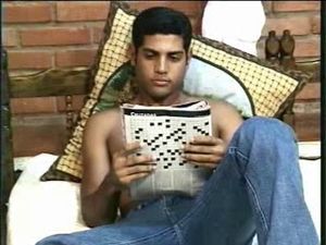 Blond shemale in black boots fucking a guy