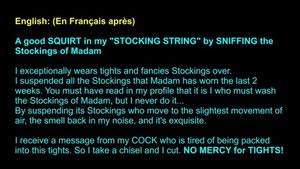 With stockingscollection before to CUM in my STOCKING STRING