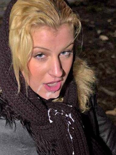 jizz on her scarf