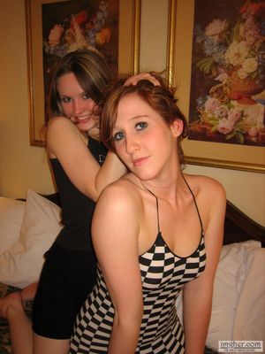 Amateur Lesbian Teens Having Fun In Hotel Room