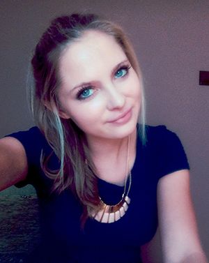 Cute blonde chick selfie