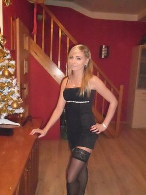 Slutty blonde ready for the new years party