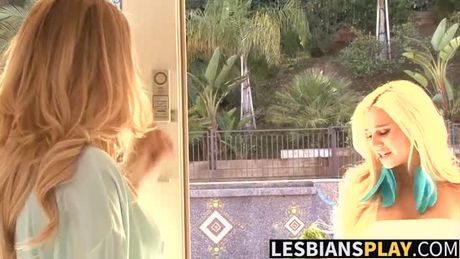 Nicole Aniston licks a sexy big titted blonde Spencer Scott