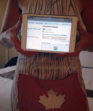 Here’s my wife, screen capture of our account