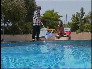 Sexy lesbian babe spanking under the sun