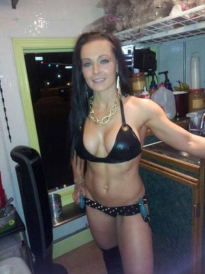 Leather bra and panties